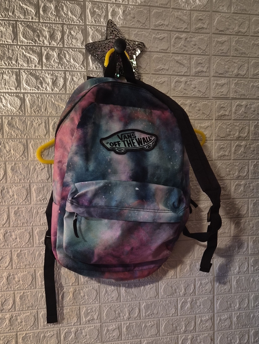 Vans Galaxy Print Backpack in Pink, Blue, Black